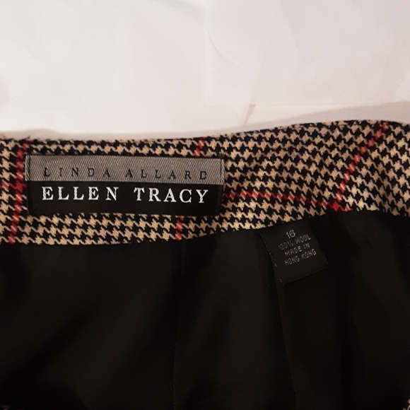 VINTAGE Ellen Tracy Wool Skirt Size 16 - Picture 2 of 4